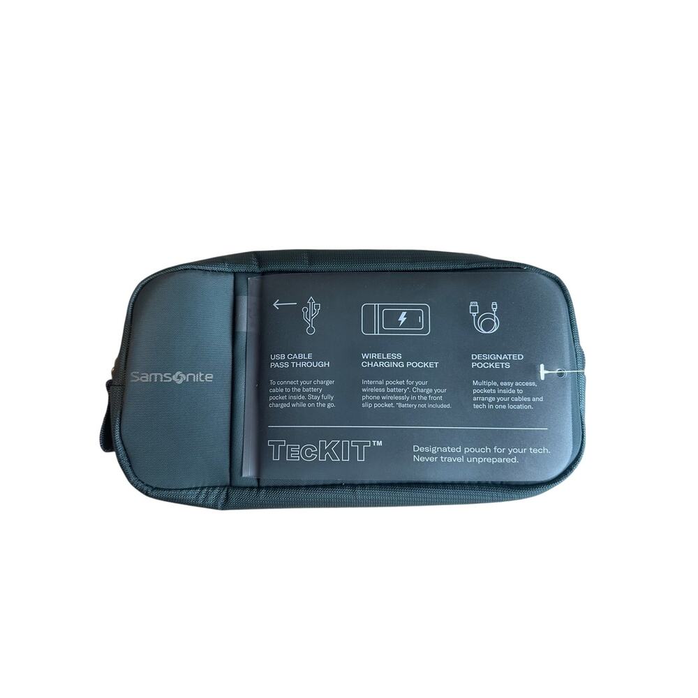 Samsonite Teckit Pouch Cable Organizer With USB Pass-Through Tech Bag NEW